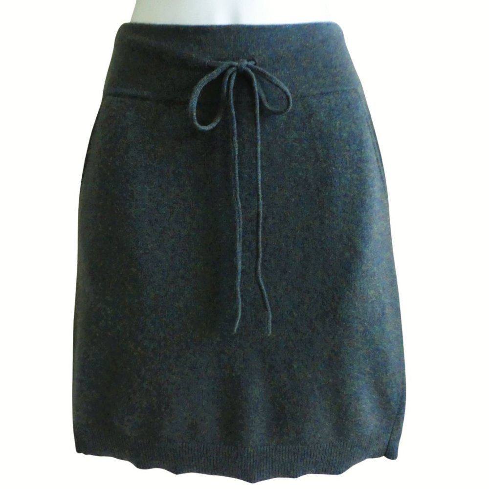 NEW Cashmere Oats Cashmere Diamond Mini Skirt Forest Luxurious Pashmina Goat S